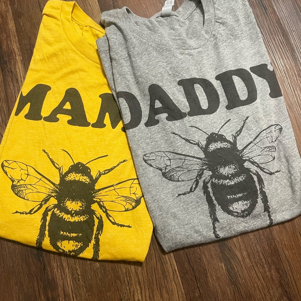 XXL Daddy Bee Next Level Apparel Gray Tee